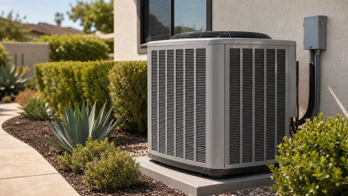 Trane XV20i variable-speed condenser installed at a South Hills estate in West Covina